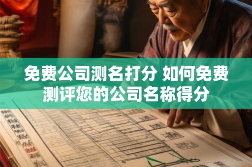 免费公司测名打分 如何免费测评您的公司名称得分 免费公司测名打分 如何免费测评您的公司名称得分