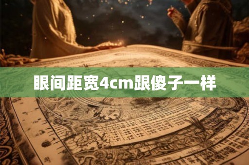 眼间距宽4cm跟傻子一样 眼间距宽4cm跟傻子一样
