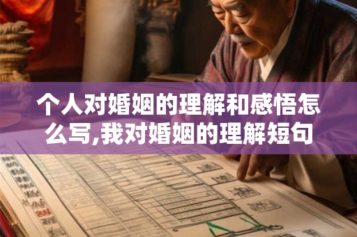个人对婚姻的理解和感悟怎么写,我对婚姻的理解短句