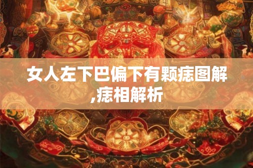 女人左下巴偏下有颗痣图解,痣相解析