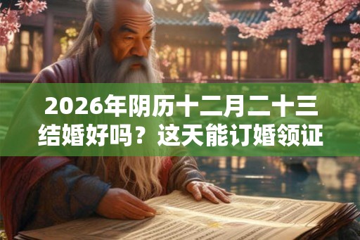 2026年阴历十二月二十三结婚好吗？这天能订婚领证吗？