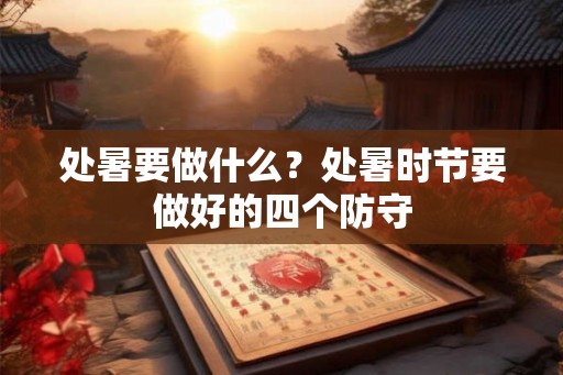 处暑要做什么？处暑时节要做好的四个防守