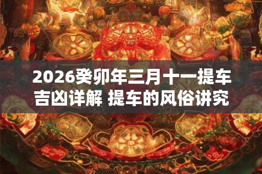 2026癸卯年三月十一提车吉凶详解 提车的风俗讲究