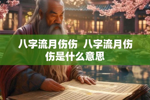 八字流月伤伤  八字流月伤伤是什么意思