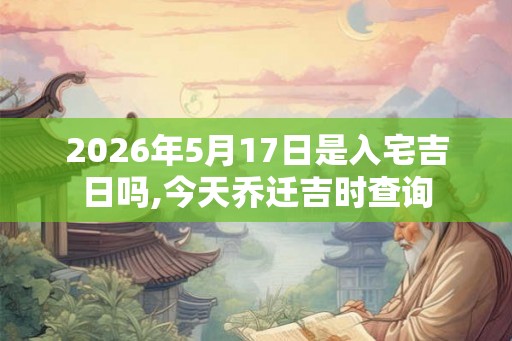 2026年5月17日是入宅吉日吗,今天乔迁吉时查询