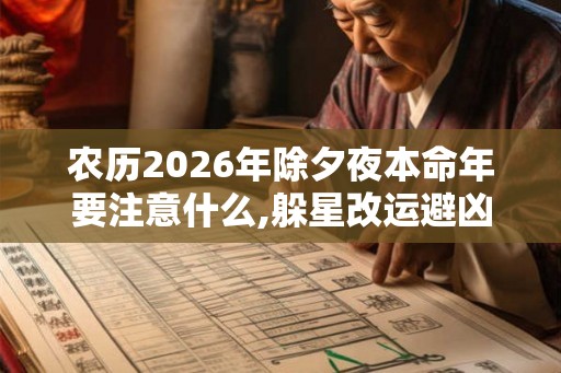 农历2026年除夕夜本命年要注意什么,躲星改运避凶