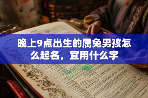 晚上9点出生的属兔男孩怎么起名，宜用什么字