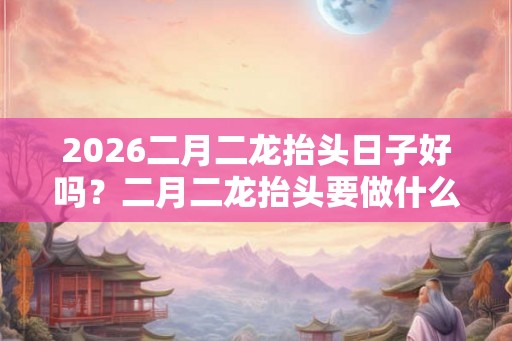 2026二月二龙抬头日子好吗?二月二龙抬头要做什么? 2026二月二龙抬头日子好吗?二月二龙抬头要做什么?