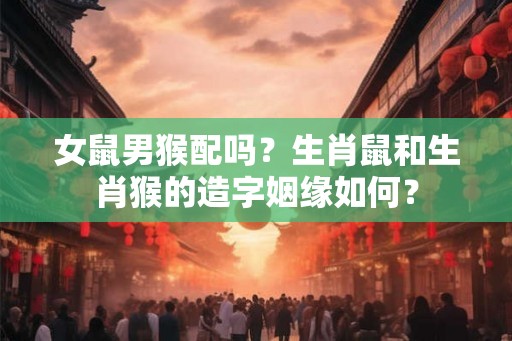 女鼠男猴配吗？生肖鼠和生肖猴的造字姻缘如何？