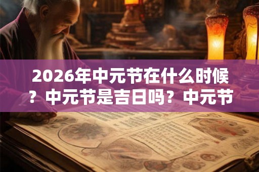 2026年中元节在什么时候？中元节是吉日吗？中元节可以结婚领证吗？
