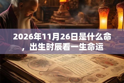 2026年11月26日是什么命，出生时辰看一生命运