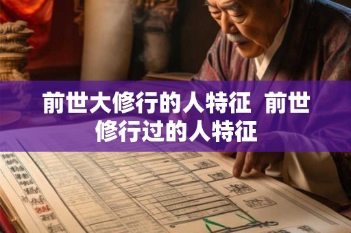 前世大修行的人特征  前世修行过的人特征