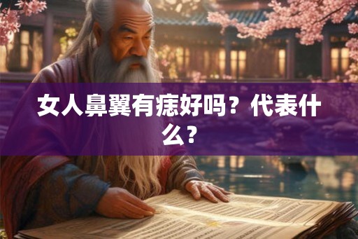 女人鼻翼有痣好吗？代表什么？