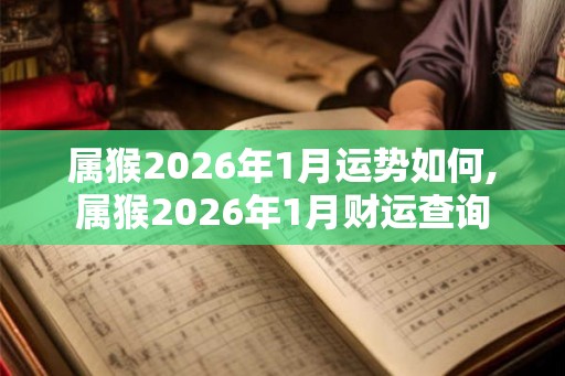 属猴2026年1月运势如何,属猴2026年1月财运查询 属猴2026年1月运势如何,属猴2026年1月财运查询