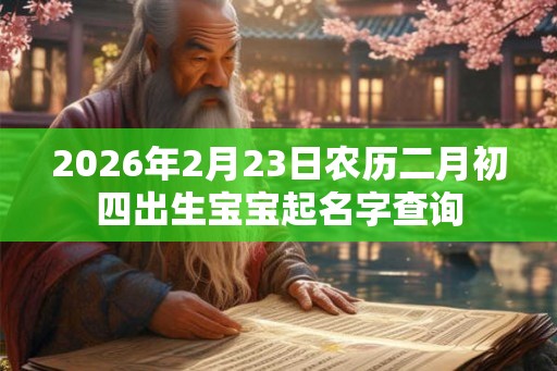 2026年2月23日农历二月初四出生宝宝起名字查询 2026年2月23日农历二月初四出生宝宝起名字查询