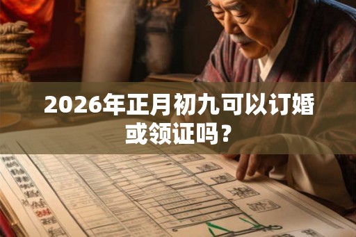 2026年正月初九可以订婚或领证吗? 2026年正月初九可以订婚或领证吗?