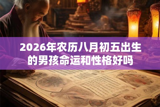 2026年农历八月初五出生的男孩命运和性格好吗