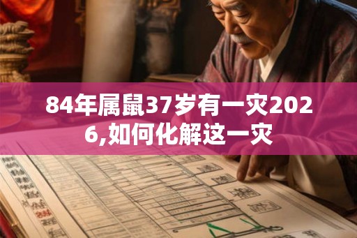 84年属鼠37岁有一灾2026,如何化解这一灾 84年属鼠37岁有一灾2026,如何化解这一灾
