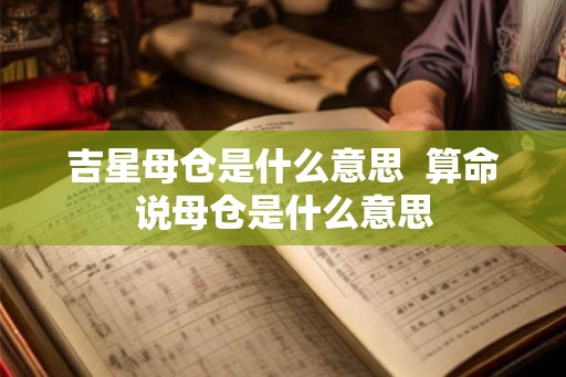 吉星母仓是什么意思  算命说母仓是什么意思