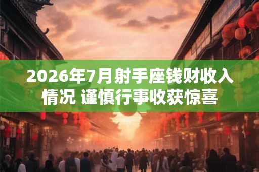 2026年7月射手座钱财收入情况 谨慎行事收获惊喜