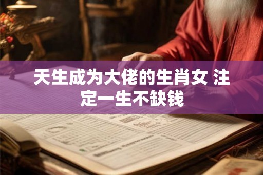 天生成为大佬的生肖女 注定一生不缺钱