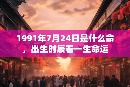 1991年7月24日是什么命，出生时辰看一生命运