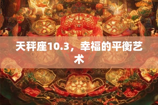 天秤座10.3，幸福的平衡艺术