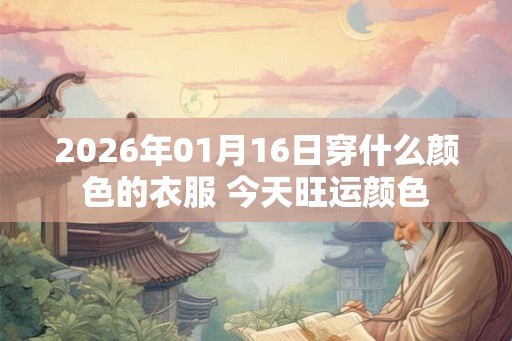 2026年01月16日穿什么颜色的衣服 今天旺运颜色