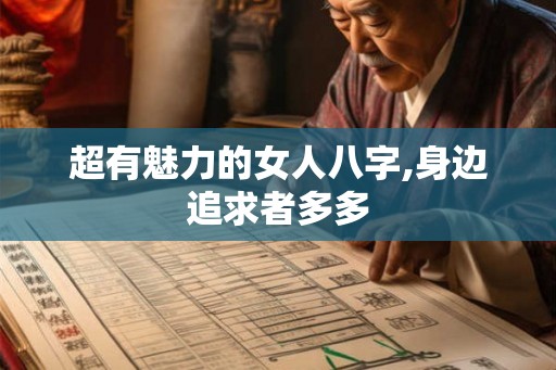 超有魅力的女人八字,身边追求者多多