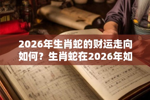 2026年生肖蛇的财运走向如何？生肖蛇在2026年如何开运？