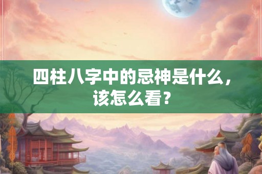 四柱八字中的忌神是什么，该怎么看？