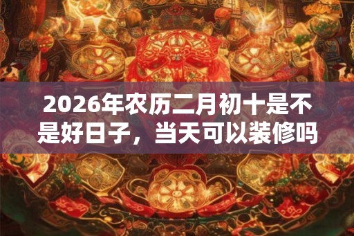 2026年农历二月初十是不是好日子,当天可以装修吗? 2026年农历二月初十是不是好日子,当天可以装修吗?
