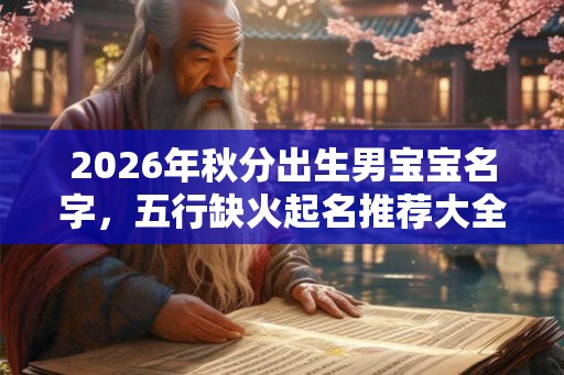 2026年秋分出生男宝宝名字，五行缺火起名推荐大全！