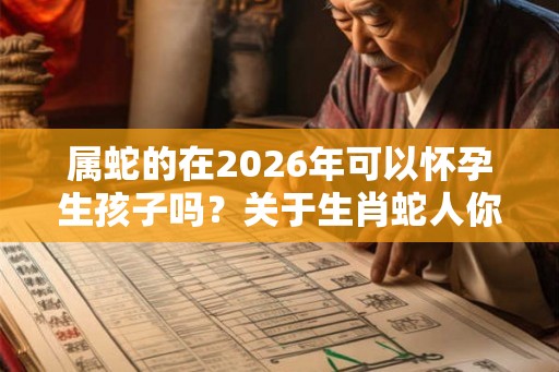 属蛇的在2026年可以怀孕生孩子吗?关于生肖蛇人你知道多少? 属蛇的在2026年可以怀孕生孩子吗?关于生肖蛇人你知道多少?