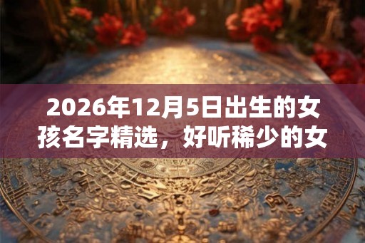 2026年12月5日出生的女孩名字精选，好听稀少的女孩名字