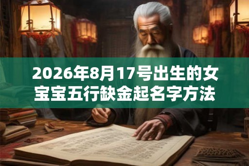 2026年8月17号出生的女宝宝五行缺金起名字方法