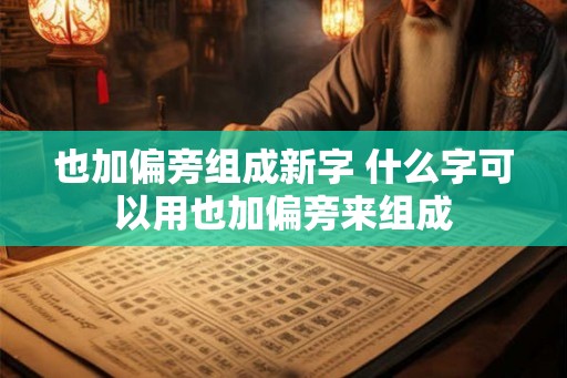 也加偏旁组成新字 什么字可以用也加偏旁来组成