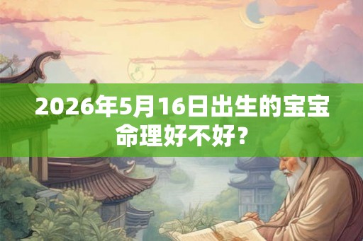 2026年5月16日出生的宝宝命理好不好？