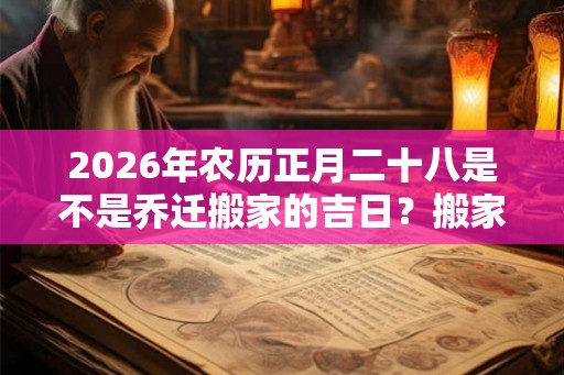 2026年农历正月二十八是不是乔迁搬家的吉日？搬家仪式怎么做？