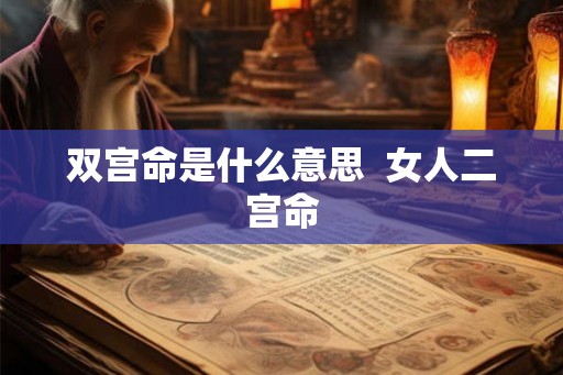 双宫命是什么意思  女人二宫命