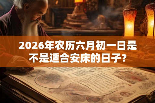 2026年农历六月初一日是不是适合安床的日子？