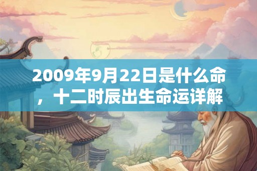 2009年9月22日是什么命,十二时辰出生命运详解 2009年9月22日是什么命,十二时辰出生命运详解