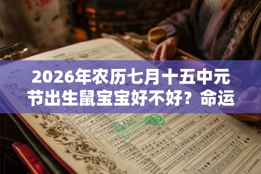 2026年农历七月十五中元节出生鼠宝宝好不好?命运如何? 2026年农历七月十五中元节出生鼠宝宝好不好?命运如何?