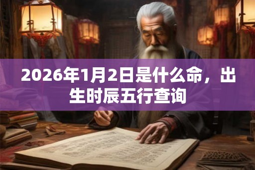 2026年1月2日是什么命，出生时辰五行查询