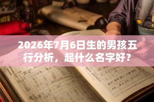 2026年7月6日生的男孩五行分析，起什么名字好？