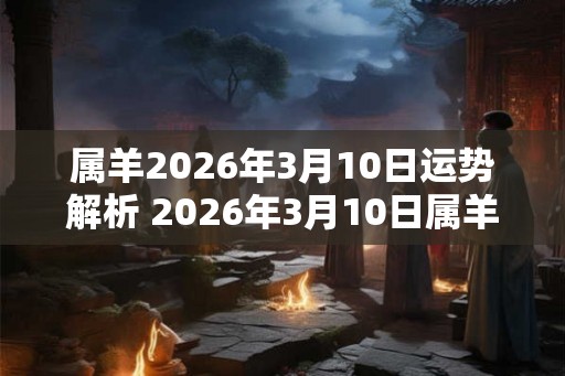 属羊2026年3月10日运势解析 2026年3月10日属羊运势分析