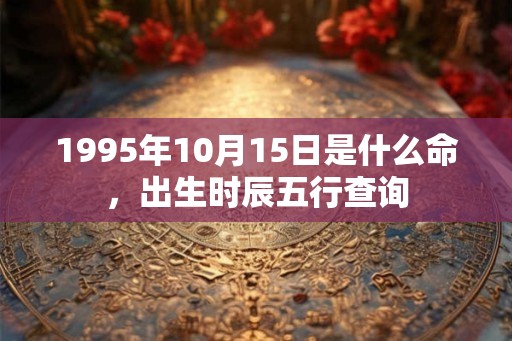 1995年10月15日是什么命，出生时辰五行查询