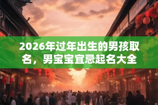 2026年过年出生的男孩取名，男宝宝宜忌起名大全