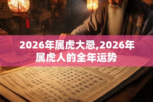 2026年属虎大忌,2026年属虎人的全年运势