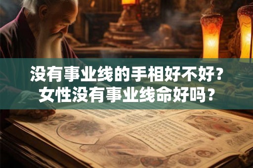 没有事业线的手相好不好？女性没有事业线命好吗？